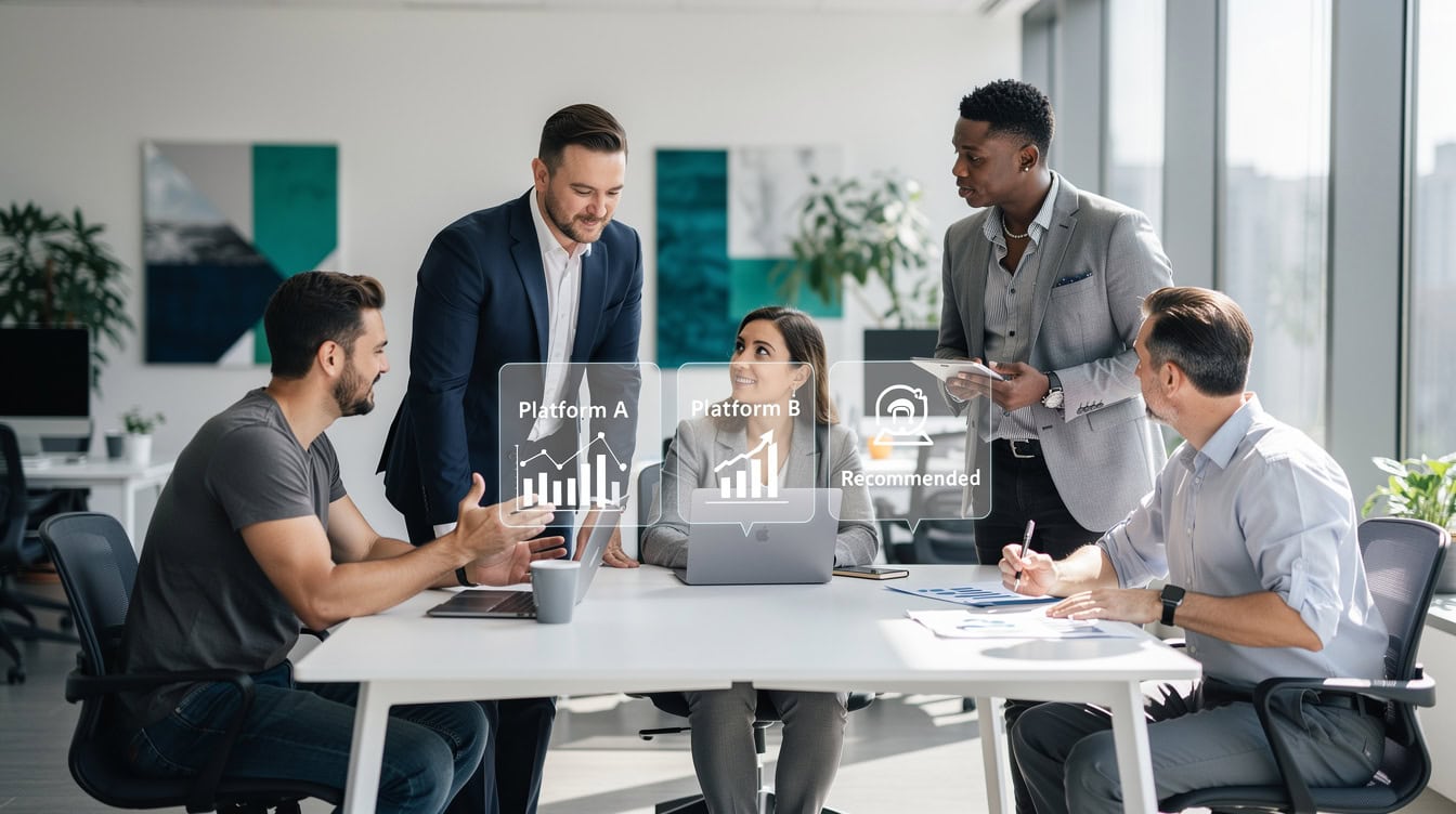 Use case matching diagram connecting buyer personas to recommended financial modeling template platforms | eFinancialModels Use case matching diagram connecting buyer personas to recommended financial modeling template platforms