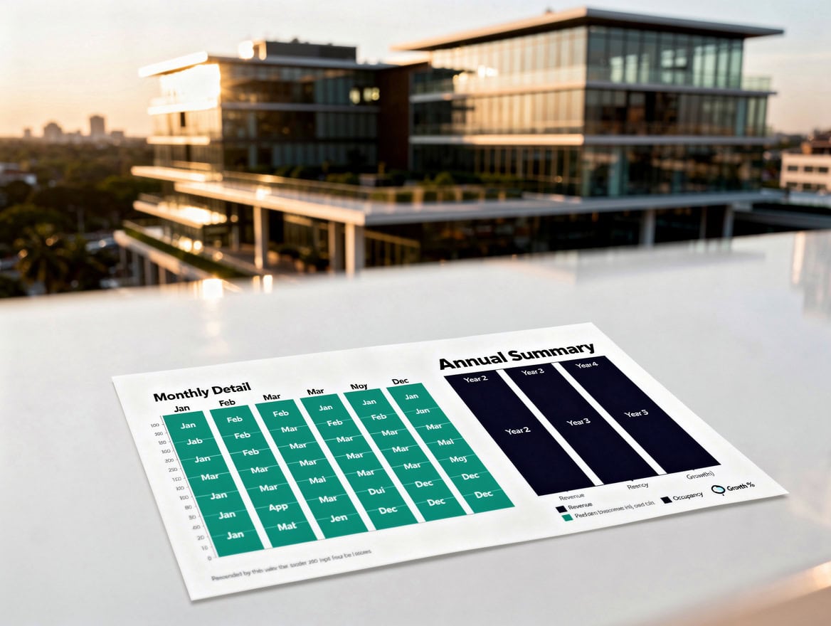 Real estate developer reviewing a joint venture waterfall distribution model showing preferred return hurdles and promote structure | eFinancialModels Real estate developer reviewing a joint venture waterfall distribution model showing preferred return hurdles and promote structure