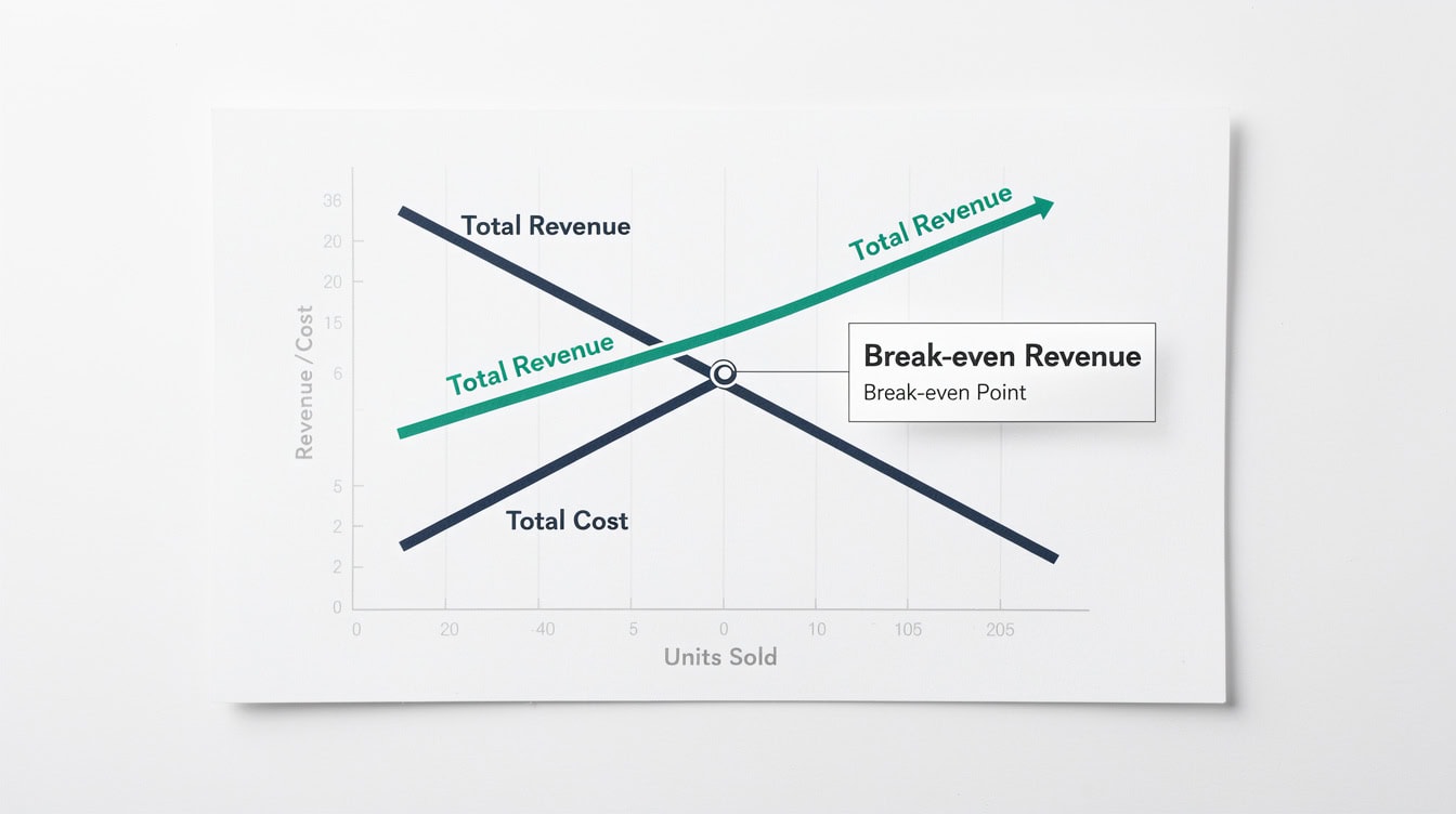 Feasibility study break-even analysis chart showing where total revenue crosses total costs | eFinancialModels Feasibility study break-even analysis chart showing where total revenue crosses total costs