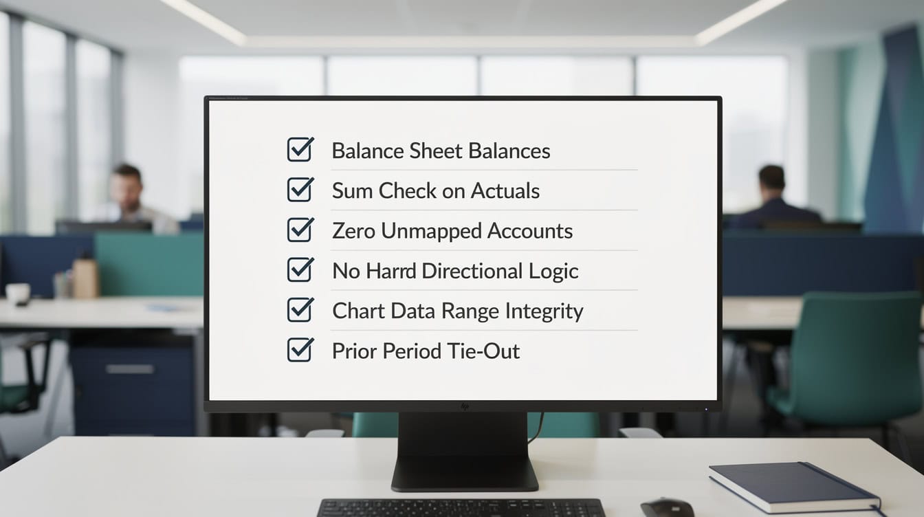7-point quality control checklist for monthly actuals update verification | eFinancialModels 7-point quality control checklist for monthly actuals update verification