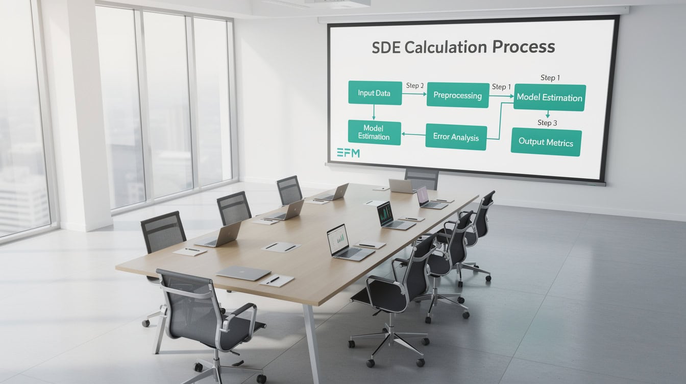 Flowchart showing the step-by-step SDE calculation process from net income through add-backs to final business value range | eFinancialModels Flowchart showing the step-by-step SDE calculation process from net income through add-backs to final business value range
