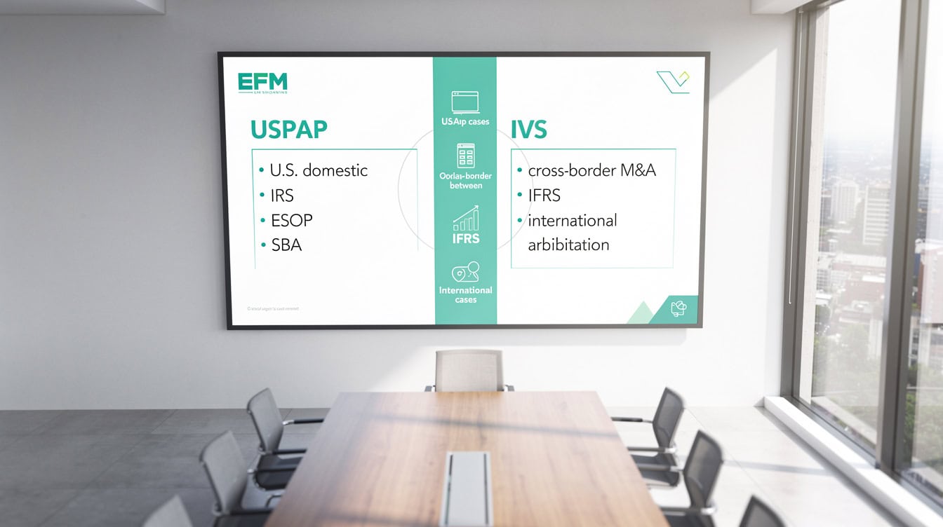 Side-by-side comparison of USPAP and IVS valuation standards showing applicable contexts for each | eFinancialModels Side-by-side comparison of USPAP and IVS valuation standards showing applicable contexts for each