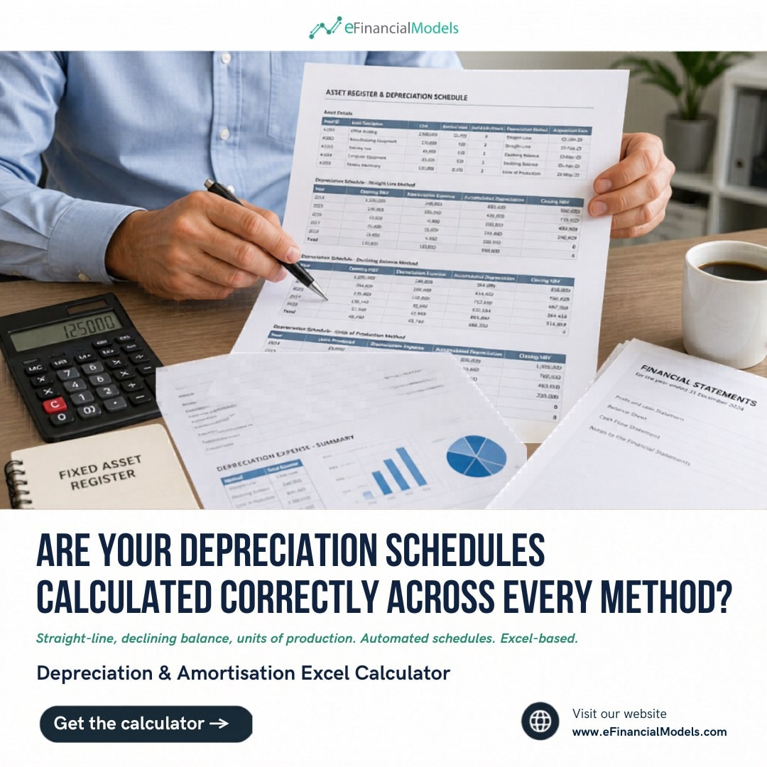 EFM ARR Calculator Template showing five industry scenario tabs with traffic-light ARR indicators and integrated NPV and IRR columns | eFinancialModels EFM ARR Calculator Template showing five industry scenario tabs with traffic-light ARR indicators and integrated NPV and IRR columns