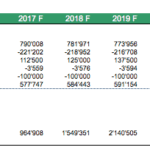 DCF analysis table showing cash flows, discount rate, and net present value for fish farm investment.