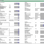 Detailed financial assumptions for shrimp farm model including costs and growth rates.