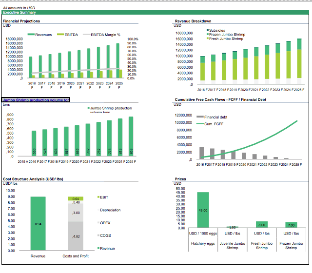 Shrimp Farm Cash Flow Forecast