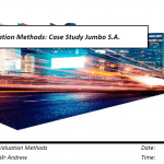 Valuation Methods Case Study Overview | eFinancialModels Cover page detailing the valuation methods project for Jumbo S.A.