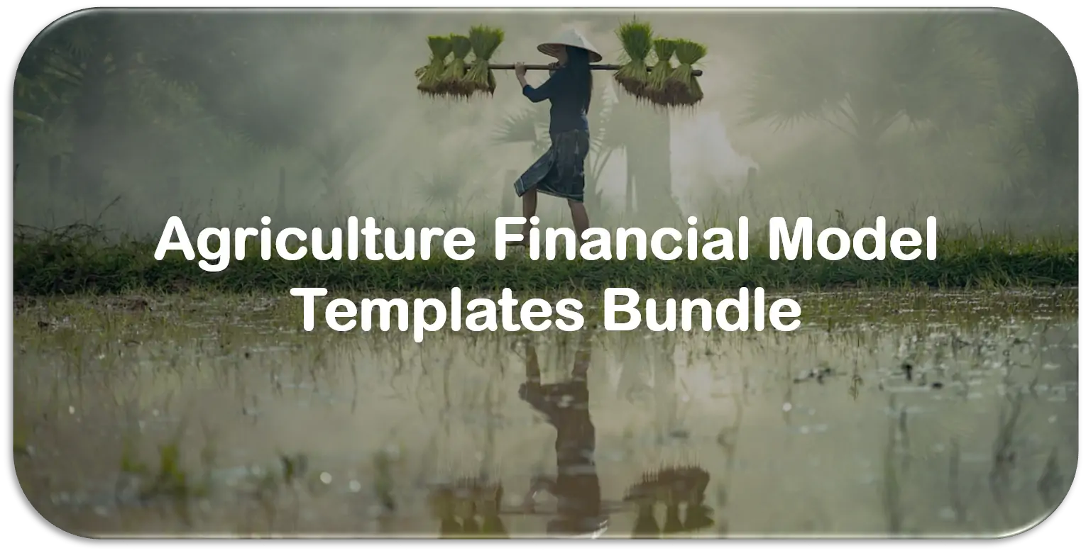 agriculture financial model bundle