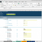 Startup Financial Model Template Input Fields | eFinancialModels Setup inputs for ABC Ltd financial projection including company name, currency, and projection details.