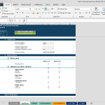 Error Check Overview in Financial Model Template | eFinancialModels Financial model error check interface highlighting alerts and error statuses.
