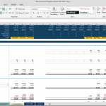 Startup Financial Model Template - Calculations Overview | eFinancialModels Financial projection template showcasing income statement and balance sheet calculations.