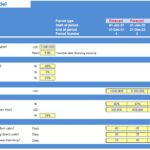 3-Way Financial Model Inputs | eFinancialModels Screenshot of a 3-way financial model input template with investment, financing, sales, and cost parameters.