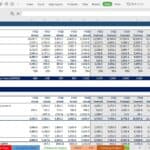 Profit & Loss and Balance Sheet financial template with actuals and forecasts.