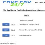 Real Estate Toolkit Index for Practitioners | eFinancialModels Index of Real Estate Analytical Tools showing various tabs like Commercial Analyst, Development Analyst, and Budget & Planning