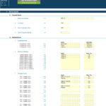 ABC Ltd Financial Projection Setup Inputs | eFinancialModels Financial model setup showing company details, revenue streams, and variable costs.