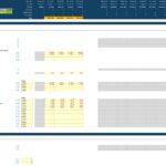 Financial Projection Template for Income Statement and Balance Sheet | eFinancialModels Income statement and balance sheet sections in a financial projection template.