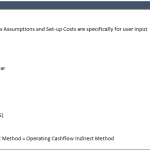 Excel Template Input Cell Guidelines for Financial Models | eFinancialModels Input cell guidelines and checks for operating cash flow in financial models.