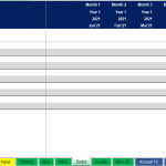 Debt Schedule Template for Financial Modeling | eFinancialModels Debt schedule with opening balance, drawdown, repayment, and interest.