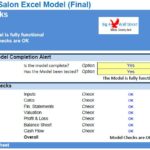 Hair Salon Financial Model Verification and Checks | eFinancialModels Financial model checks for a hair salon, confirming inputs and calculations are correct.