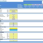 Hair Salon Financial Model Timing Overview | eFinancialModels Financial model template showcasing project timeline and data color coding.