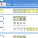 Data table showing inputs for Economic Value Added model, including revenues and costs by store type.