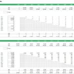 Fixed Assets Schedule Overview for 2021-2031 | eFinancialModels Fixed asset schedule showing CAPEX, depreciation, and accumulated depreciation from 2021 to 2031.