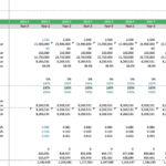 Yearly production and revenue breakdown for a Renewable Natural Gas project, including capacity metrics and electricity sales.