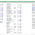 Financial model with key assumptions for operational and cost projections in renewable energy.