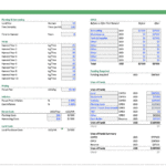 Financial assumptions for pecan orchard model including yields, pricing, and funding details.