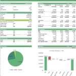 Executive summary with investment, profit, and cash flow metrics for a pecan tree growing project.