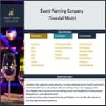 Event Planning Company Financial Model Overview | eFinancialModels Contents layout of Event Planning Company Financial Model, showing setup and forecast reports.