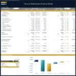 Services Marketplace Financial Model Variance Analysis | eFinancialModels Financial model illustrating budget versus actual income and expenses.