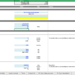 Solar Model Inputs Overview for PV Project | eFinancialModels Inputs tab showing key metrics for a solar project financial model.