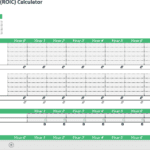 ROIC Calculator Template for Financial Analysis | eFinancialModels Return on Invested Capital calculator template with financial input fields.