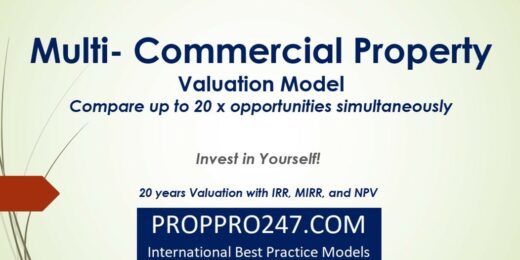 Commercial Real Estate Multi Valuations Compare Model with NPV, IRR and MIRR