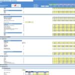 Locksmith business DCF model input fields showing costs, revenues, and operational expenses.