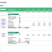 Vc Plan Examples Simple VC Valuation Template | eFinancialModels