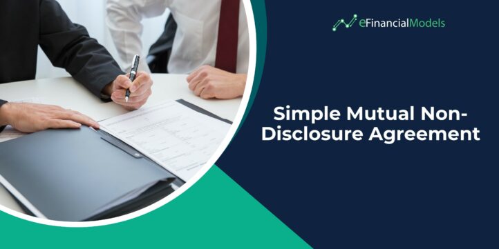 Simple Mutual Non-Disclosure Agreement Signing | eFinancialModels Signing a mutual non-disclosure agreement to ensure confidentiality in business dealings.