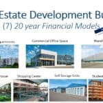 Collection of seven 20-year financial models for real estate development types.