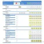 Inputs for a DCF model, including revenue, tax rates, and subscription details for online tutoring.