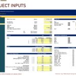 Overview of project inputs including revenue, CAPEX, and operational costs for a financial model in upstream petroleum economics.