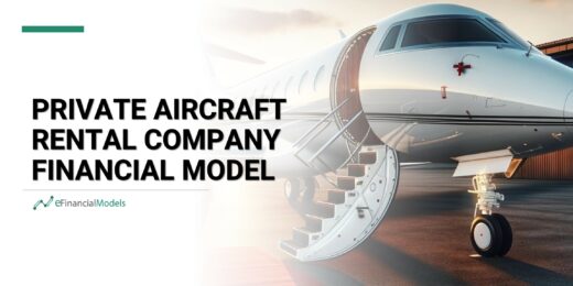 Finance model for analyzing private aircraft rental operations.