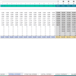 Payroll Expense Breakdown for 5-Year Financial Model | eFinancialModels Payroll expense table showing projected salaries for key roles across five years.