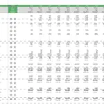 Monthly income statement projections showing revenue and costs for a SaaS business.
