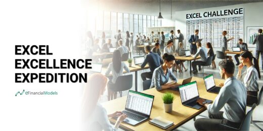 Group of professionals participating in an Excel challenge workshop.