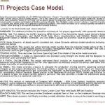 Dashboard of the MULTI Projects Case Model showing financial analysis components.