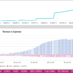 Dashboard showing revenue, expenses, and months to profitability
