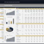 Financial model summary displaying revenue projections and key metrics for CBD manufacturing.