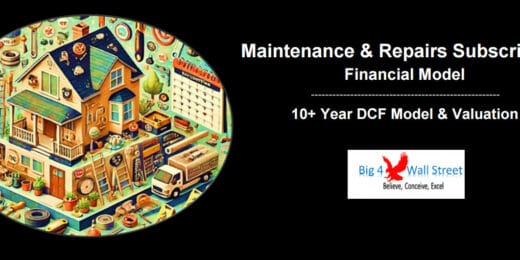 Visual representation of a maintenance and repairs financial model with DCF analysis