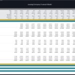 Financial model comparing loans and interest across multiple months.